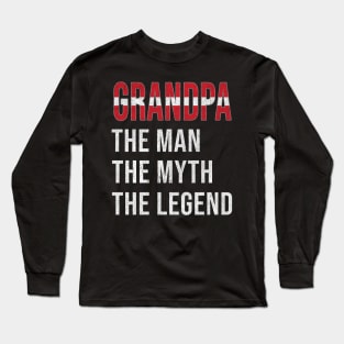 Grand Father Latvian Grandpa The Man The Myth The Legend - Gift for Latvian Dad With Roots From  Latvia Long Sleeve T-Shirt